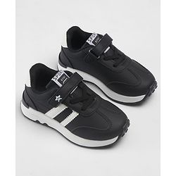 Cute Walk by Babyhug Velcro Closure Solid Sneaker Shoes - Black