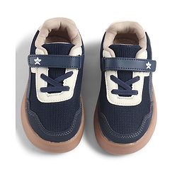Cute Walk by Babyhug Velcro Closure Solid Sneaker Shoes - Navy Blue