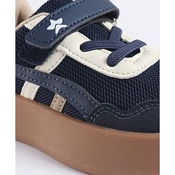 Cute Walk by Babyhug Velcro Closure Solid Sneaker Shoes - Navy Blue