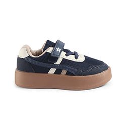 Cute Walk by Babyhug Velcro Closure Solid Sneaker Shoes - Navy Blue