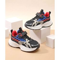 Cute Walk by Babyhug Velcro Closure Solid Sneaker Shoes - Black