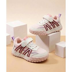 Cute Walk by Babyhug Velcro Closure Solid Sneaker Shoes - Pink