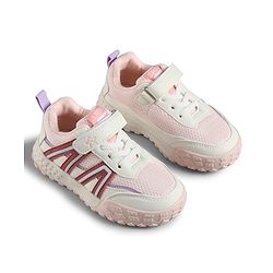 Cute Walk by Babyhug Velcro Closure Solid Sneaker Shoes - Pink