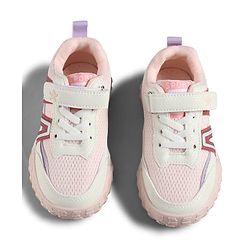 Cute Walk by Babyhug Velcro Closure Solid Sneaker Shoes - Pink