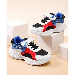 Cute Walk by Babyhug Velcro Closure Glitter Printed Sneaker Shoes - Black