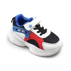 Cute Walk by Babyhug Velcro Closure Glitter Printed Sneaker Shoes - Black