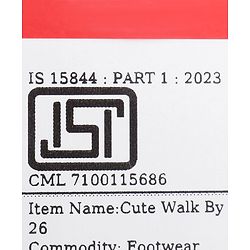 Cute Walk by Babyhug Velcro Closure Glitter Printed Sneaker Shoes - Black