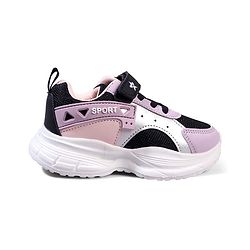 Cute Walk by Babyhug Velcro Closure Glitter Printed Sneaker Shoes - Black