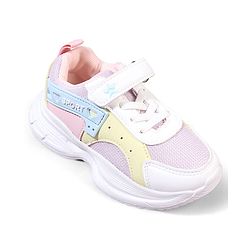 Cute Walk by Babyhug Velcro Closure Glitter Printed Sneaker Shoes - Black