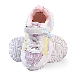 Cute Walk by Babyhug Velcro Closure Glitter Printed Sneaker Shoes - Black