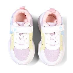 Cute Walk by Babyhug Velcro Closure Glitter Printed Sneaker Shoes - Black