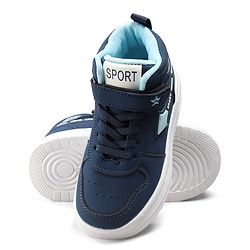 Cute Walk by Babyhug Velcro Closure Solid Sneaker Shoes - Navy Blue
