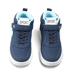Cute Walk by Babyhug Velcro Closure Solid Sneaker Shoes - Navy Blue