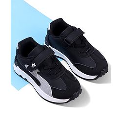 Cute Walk by Babyhug Velcro Closure Solid Sneaker Shoes - Black