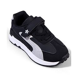 Cute Walk by Babyhug Velcro Closure Solid Sneaker Shoes - Black