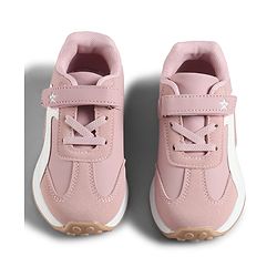 Cute Walk by Babyhug Velcro Closure Solid Sneaker Shoes - Black