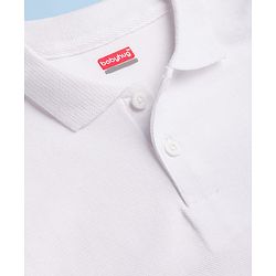 Babyhug 100% Cotton Knit Half Sleeves Solid Polo T-Shirt - White