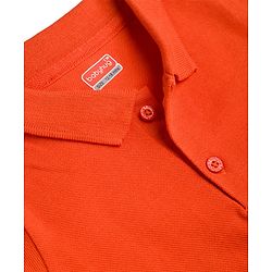 Babyhug 100% Cotton Knit Half Sleeves Solid Polo T-Shirt - Orange