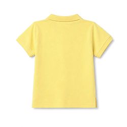 Babyhug 100% Cotton Knit Half Sleeves Solid Polo T-Shirt - Yellow