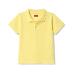 Babyhug 100% Cotton Knit Half Sleeves Solid Polo T-Shirt - Yellow