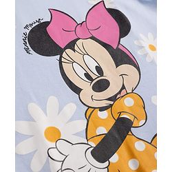 Babyhug Disney Single Jersey Knit Sleeveless T - Shirts with Daisy Duck Minnie Mouse & Floral Print Pack of 2 - Pink & Light  Blue