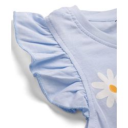 Babyhug Disney Single Jersey Knit Sleeveless T - Shirts with Daisy Duck Minnie Mouse & Floral Print Pack of 2 - Pink & Light  Blue