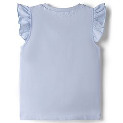 Babyhug Disney Single Jersey Knit Sleeveless T - Shirts with Daisy Duck Minnie Mouse & Floral Print Pack of 2 - Pink & Light  Blue