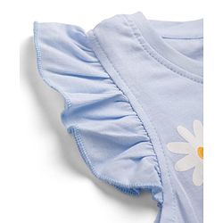 Babyhug Disney Single Jersey Knit Sleeveless T - Shirts with Daisy Duck Minnie Mouse & Floral Print Pack of 2 - Pink & Light  Blue