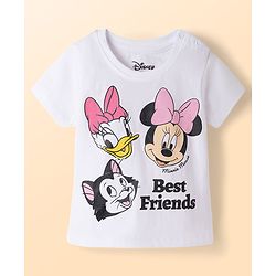 Babyhug Disney Single Jersey Knit Half Sleeves T-Shirt & Shorts  Night Suit with Minnie & Friends Graphics - Multicolour