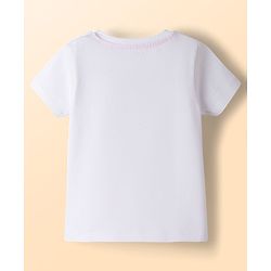 Babyhug Disney Single Jersey Knit Half Sleeves T-Shirt & Shorts Night Suit with Minnie Mouse Graphics - White