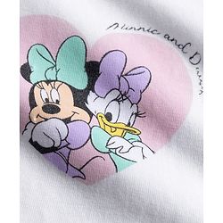 Babyhug Disney Single Jersey Knit Half Sleeves T-Shirt & Shorts Night Suit With Minnie Mouse & Friends Graphics - White