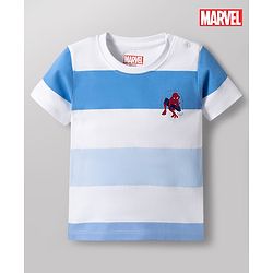Babyhug Marvel Single Jersey Knit T-Shirt with Spider-Man Graphic Half Sleeves Round Neck Multi Color 6-9 Months
