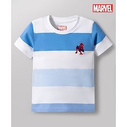 Babyhug Marvel Single Jersey Knit T-Shirt with Spider-Man Graphic Half Sleeves Round Neck Multi Color 6-9 Months