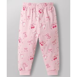 Babyhug Disney Single Jersey Full Sleeves T-Shirt & Pyjama Night Suit With Marie Graphics - Multicolor