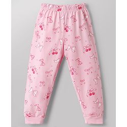 Babyhug Disney Single Jersey Full Sleeves T-Shirt & Pyjama Night Suit With Marie Graphics - Multicolor