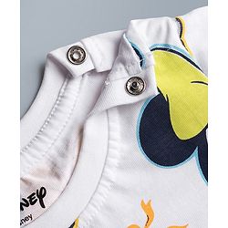 Babyhug Disney Single Jersey Knit Half Sleeves Tshirts With Mickey & Marie Graphic Pack of 2  - White