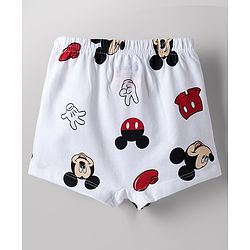 Babyhug Disney Single Jersey Knit Briefs With Mickey Mouse Graphic Pack of 2 - White & Red