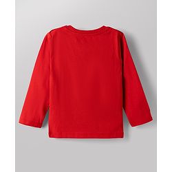 Babyhug Disney Single Jersey Knit Full Sleeves Co-Ords T-Shirt & Pyjama Night Suit with Mickey Mouse Print Pack of 2 - Red & White