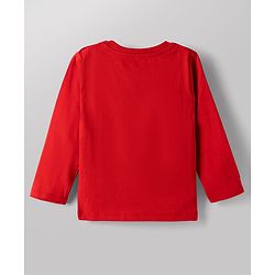 Babyhug Disney Single Jersey Knit Full Sleeves Co-Ords T-Shirt & Pyjama Night Suit with Mickey Mouse Print Pack of 2 - Red & White