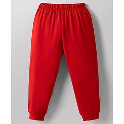 Babyhug Disney Single Jersey Knit Full Sleeves Co-Ords T-Shirt & Pyjama Night Suit with Mickey Mouse Print Pack of 2 - Red & White