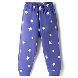 Babyhug Disney 100% Cotton Single Jersey Knit Full Sleeves T-Shirt & Pyjama Night Suit with Star & Mickey Mouse Print - Blue