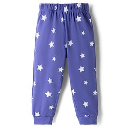 Babyhug Disney 100% Cotton Single Jersey Knit Full Sleeves T-Shirt & Pyjama Night Suit with Star & Mickey Mouse Print - Blue