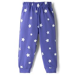 Babyhug Disney 100% Cotton Single Jersey Knit Full Sleeves T-Shirt & Pyjama Night Suit with Star & Mickey Mouse Print - Blue