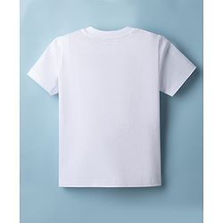 Babyhug Disney Single Jersey Knit Half Sleeves T-Shirts with Striped & Disney Print Pack of 2 - White