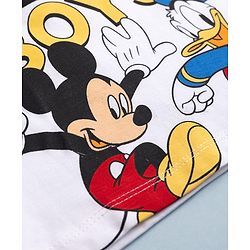 Babyhug Disney Single Jersey Knit Half Sleeves T-Shirts with Striped & Disney Print Pack of 2 - White