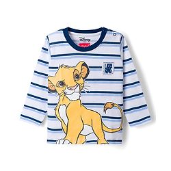 Babyhug Disney Single Jersey Knit Full Sleeves T-Shirt & Pyjama Night Suit with Lion King Graphics - Multicolor