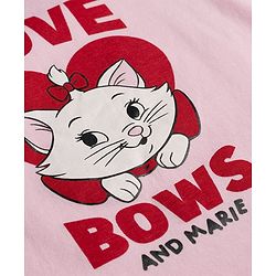 Babyhug Disney Single Jersey Knit Half Sleeves T-Shirt & Shorts Night Suit with Marie Graphics - Multicolour