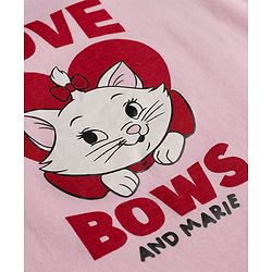Babyhug Disney Single Jersey Knit Half Sleeves T-Shirt & Shorts Night Suit with Marie Graphics - Multicolour