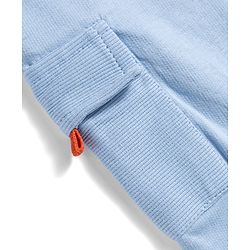 Babyhug 100% Cotton Terry Knit Full Length Lounge Pants With Patch & Cargo Pockets - Blue