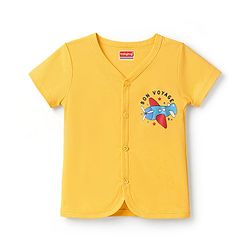 Babyhug 100% Cotton Knit Half Sleeves Jhablas with Airplane Print Pack of 3 - Multicolot